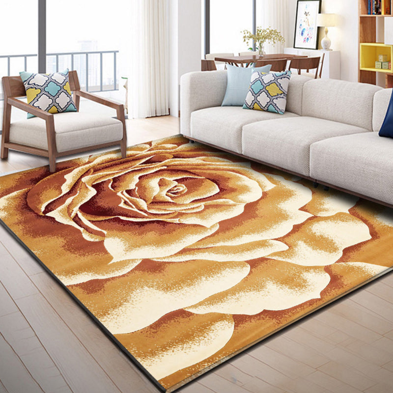 Sikunuo | Industrial Style Living Rug Multicolored Expressionism Rug Synthetic Non-slip Pet-friendly Machine washable Rug