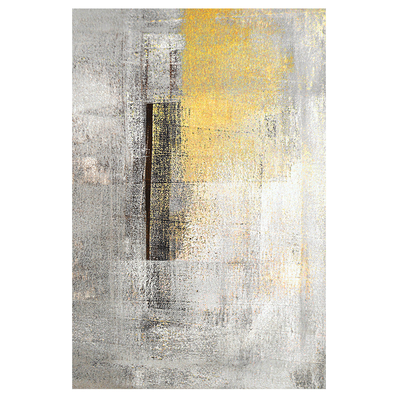 Sikunuo | Cyberpunk Rusty Look Area Rug Multi Color Polypropylene Rug Stain Resistant Non-Slip Washable Area Carpet for Guest Room