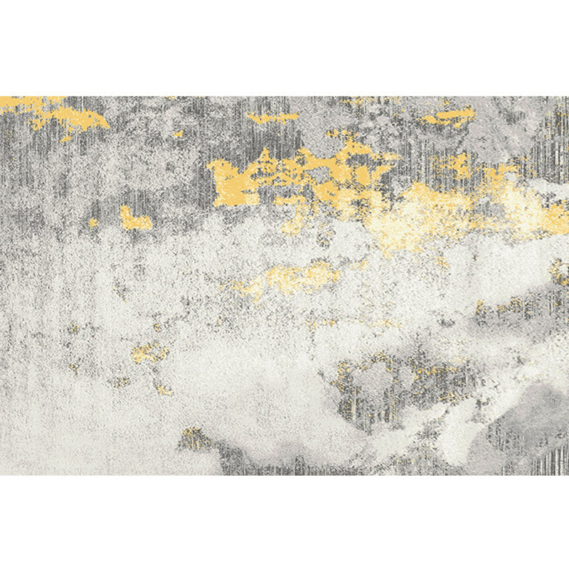 Sikunuo | Cyberpunk Rusty Look Area Rug Multi Color Polypropylene Rug Stain Resistant Non-Slip Washable Area Carpet for Guest Room