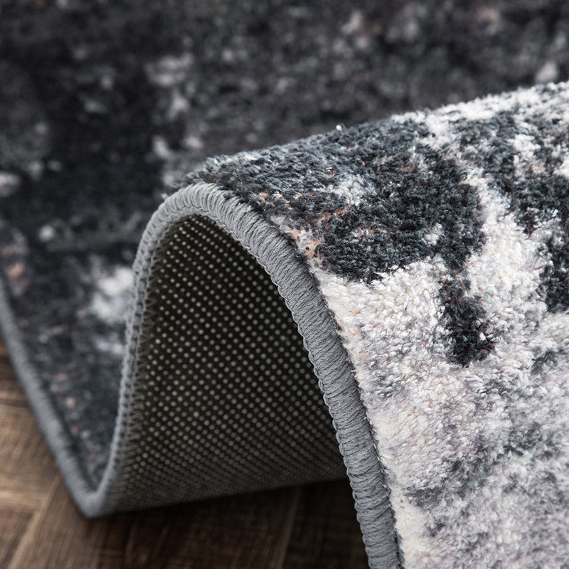 Sikunuo | Simple Multicolor Solid Area Rug Polyester Industrial Area Carpet Washable Non-slip Stain Resistant Rug for Large Room