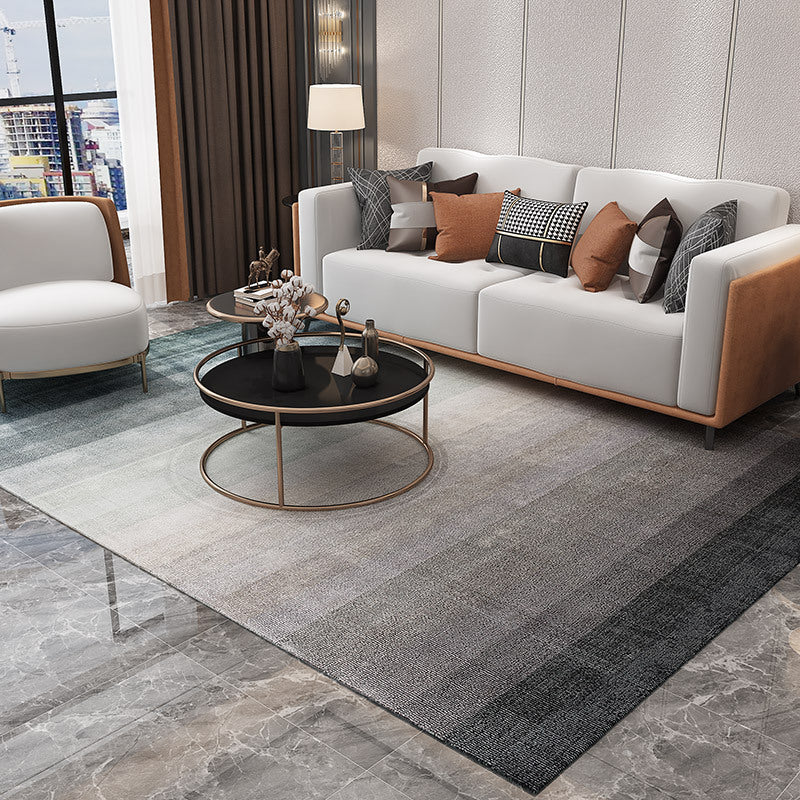 Sikunuo | Simple Multicolor Solid Area Rug Polyester Industrial Area Carpet Washable Non-slip Stain Resistant Rug for Large Room