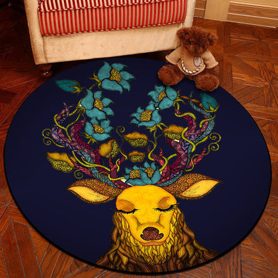 Sikunuo | Novelty 3D Digital Print Carpet Multicolored Cartoon Carpet Polypropylene Stain Resistant Machine Washable Non-Slip Carpet for Bedroom