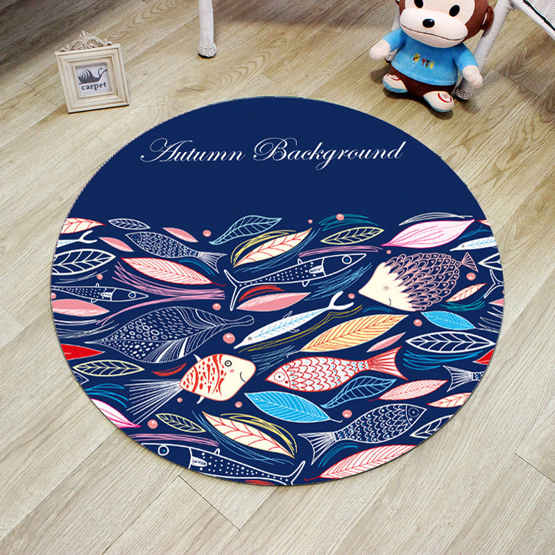 Sikunuo | Novelty 3D Digital Print Carpet Multicolored Cartoon Carpet Polypropylene Stain Resistant Machine Washable Non-Slip Carpet for Bedroom