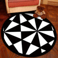 Sikunuo | Novelty Geometry Animal Patterned Rug Multi-Colored Synthetics Rug Machine Washable Non-Slip Backing Stain Resistant Carpet for Room