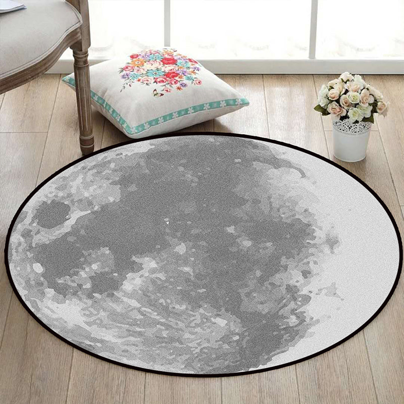Sikunuo | Realistic Multicolor Cosmos Print Rug Polyester Modern Carpet Pet Friendly Non-Slip Machine Washable Rug for Children's Room