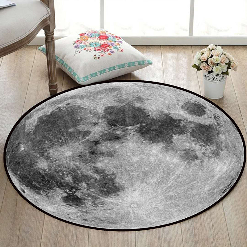 Sikunuo | Realistic Multicolor Cosmos Print Rug Polyester Modern Carpet Pet Friendly Non-Slip Machine Washable Rug for Children's Room