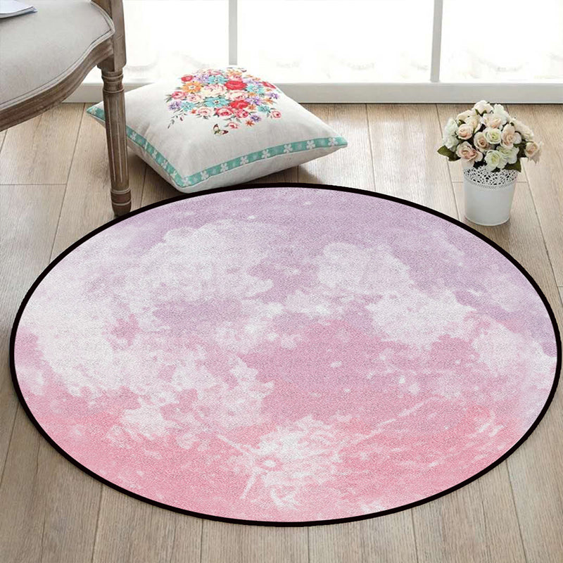 Sikunuo | Realistic Multicolor Cosmos Print Rug Polyester Modern Carpet Pet Friendly Non-Slip Machine Washable Rug for Children's Room