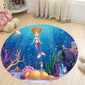 Sikunuo | Vivid 3D Print Area Rug Multicolor Contemporary Rug Synthetic Pet Friendly Non-Slip Washable Rug for Bedroom