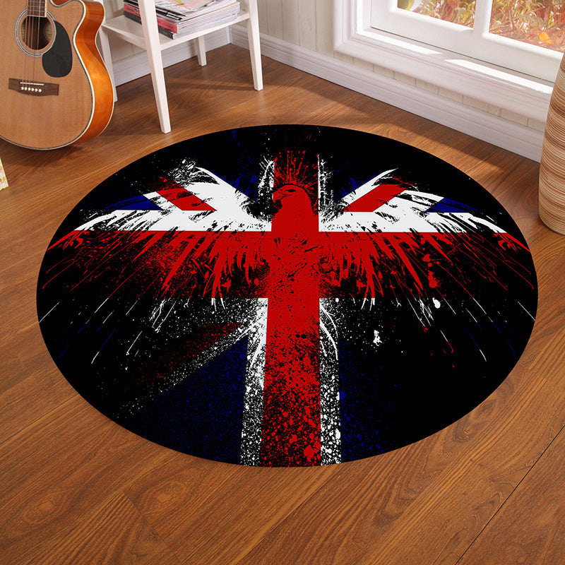 Sikunuo | Multicolor Visual Deception Area Rug Polyester Novelty Carpet Washable Non-Slip Pet Friendly Carpet for Boys Room