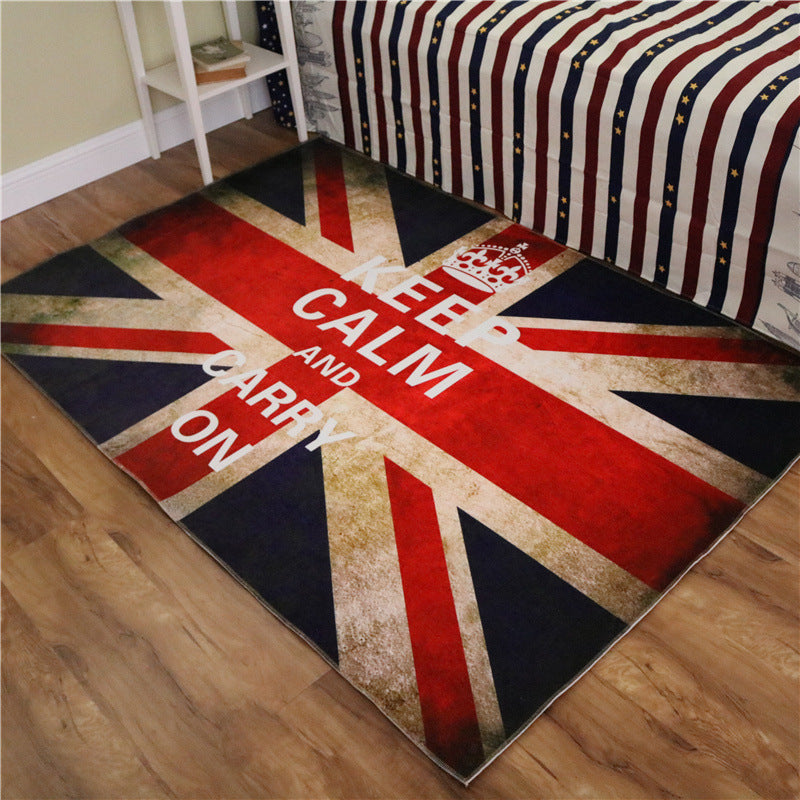 Sikunuo | Amazing Multicolor Natural Landscape Carpet Polyester Modern Carpet Stain Resistant Washable Non-Slip Back Carpet for Family Room