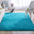 Sikunuo | Multicolored living room rug Nordic simple rug fluffy machine washable stain resistant non-slip back rug with braided edge
