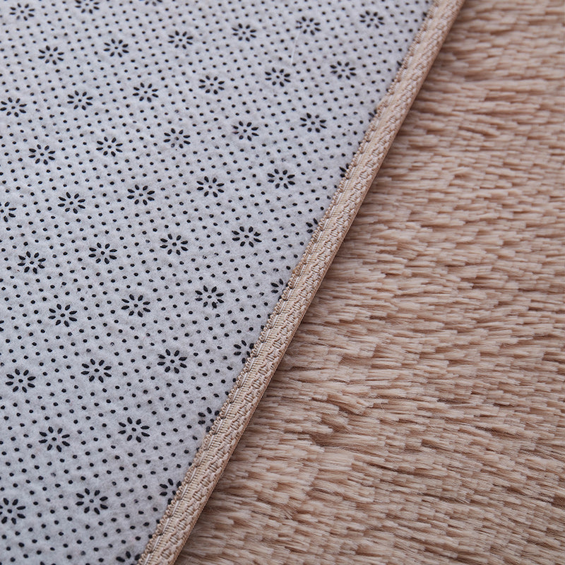 Sikunuo | Multicolored living room rug Nordic simple rug fluffy machine washable stain resistant non-slip back rug with braided edge