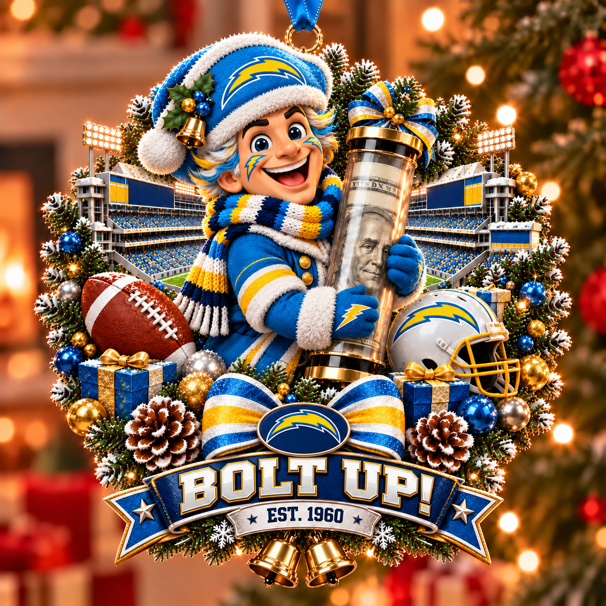 Football Team Money Surprise Ornament