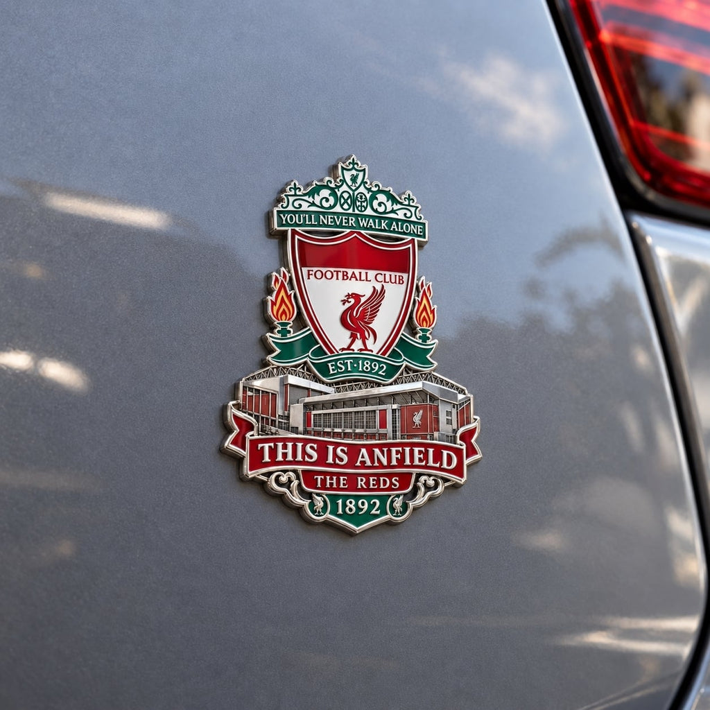 “This Is Anfield” 1892 “The Reds” Tribute Metal Car Emblem