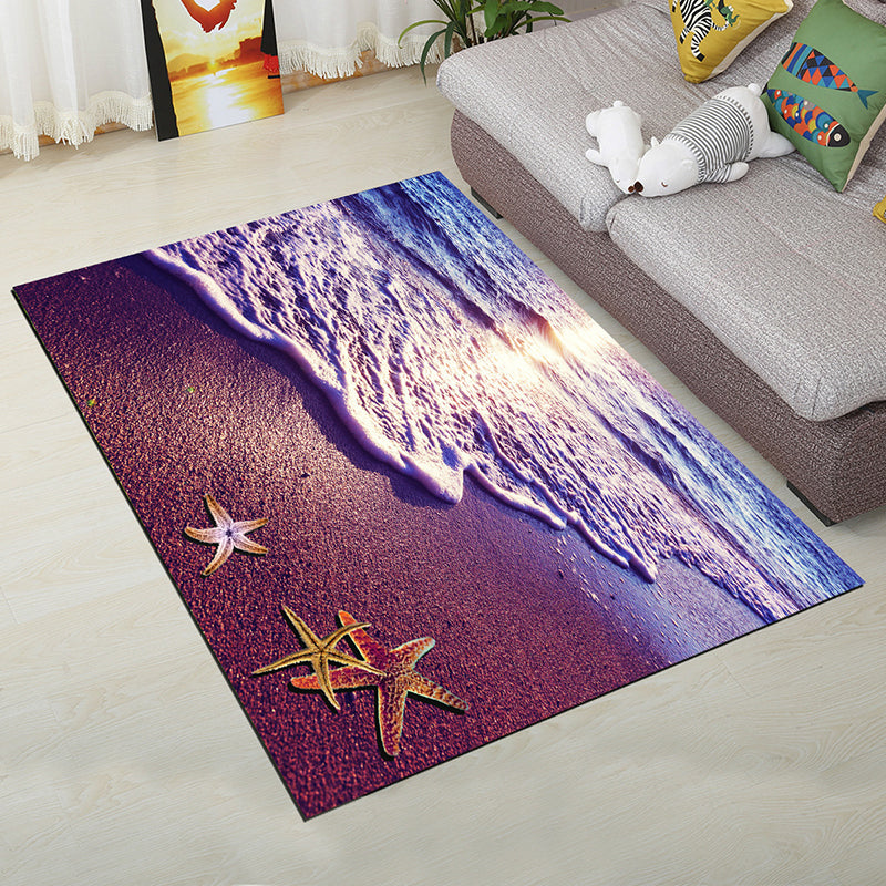 Sikunuo | Personality Scandinavian Carpet Multi Colors 3D Print Scenery Carpet Washable Non-slip Stain-resistant Rug for Home