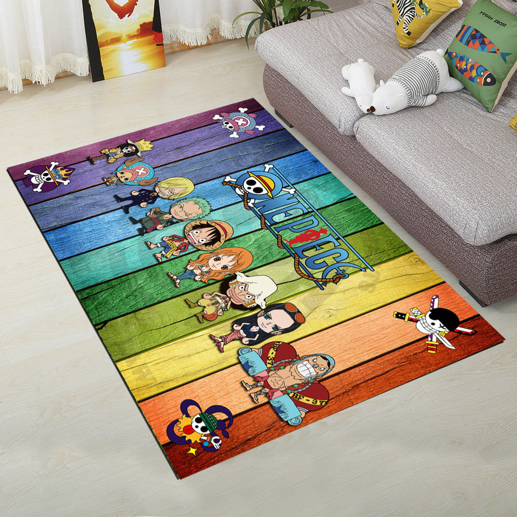 Sikunuo | Personality Scandinavian Carpet Multi Colors 3D Print Scenery Carpet Washable Non-slip Stain-resistant Rug for Home