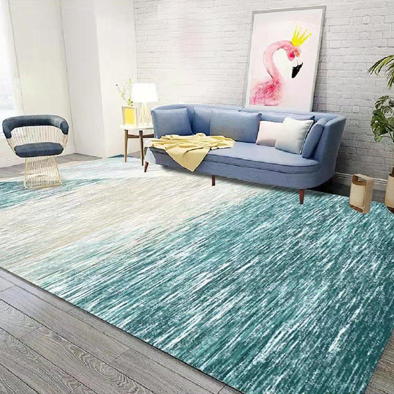 Sikunuo | Multicolor 3D Illusion Geometry Rug Polyester Modernist Rug Non-Slip Pet-Friendly Machine Washable Rug for the Large Room