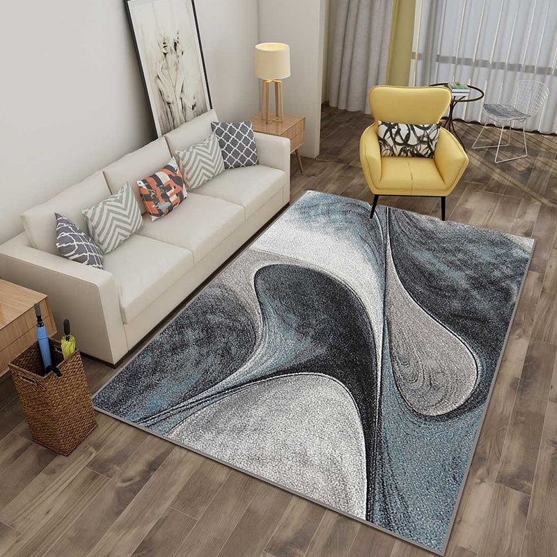 Sikunuo | Multicolor 3D Illusion Geometry Rug Polyester Modernist Rug Non-Slip Pet-Friendly Machine Washable Rug for the Large Room