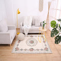 Sikunuo | Victorian floral structure carpet Multicolor Synthetic carpet Washable Non-slip Stain-resistant carpet for bedroom
