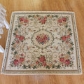 Sikunuo | Multicolored Door Mat Retro Peony Carpet Cotton Non-Slip Pet Friendly Washable Indoor Mat