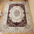 Sikunuo | Victorian living room carpet Multicolored peony carpet Cotton Machine washable Non-slip back Carpet