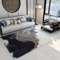 Sikunuo | Asian abstract flowing print carpet Multicolor synthetic carpet pet-friendly washable non-slip flooring for living room