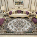 Sikunuo | Grandeur Multicolored Victorian Carpet Polyester Floral Pattern Carpet Pet Friendly Washable Non-Slip Carpet for Living Room