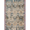 Sikunuo | Persian Home Rug Multicolored Symmetrical Print Rug Polyester Non-Slip Backing Machine Washable Stain Resistant Rug