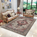 Sikunuo | Classic multicolored Persian carpet polypropylene floral carpet washable stain resistant non-slip carpet for guest room