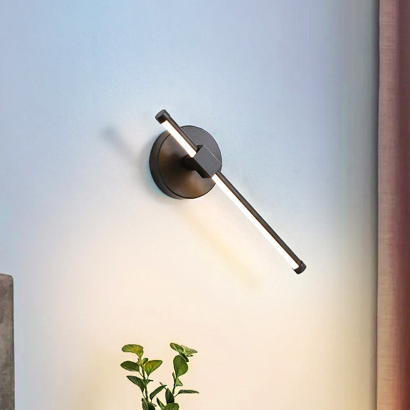 Sikunuo | Acrylic Wall Light Bar Simple LED Black/White Wall Mounted Lamp with Rotatable Design in Warm/White Light