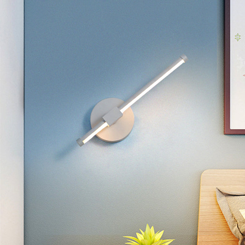 Sikunuo | Acrylic Wall Light Bar Simple LED Black/White Wall Mounted Lamp with Rotatable Design in Warm/White Light