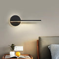 Sikunuo | Black/White Linear Wall Lamp Minimal Acrylic LED Wall Light for Bedroom in Warm/White Light