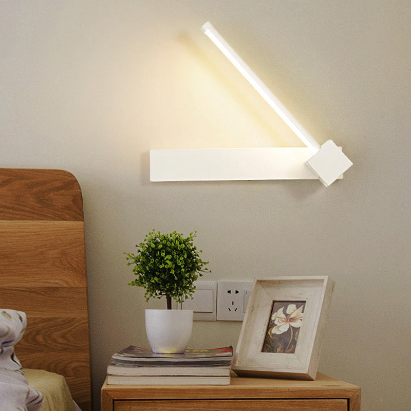 Sikunuo | Adjustable acrylic-colored linear wall lamp Simplicity LED Black/White Wall-mounted light, Warm/White light