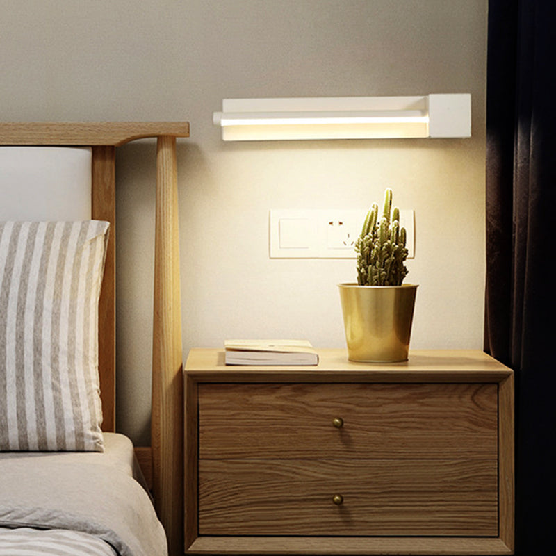 Sikunuo | Adjustable acrylic-colored linear wall lamp Simplicity LED Black/White Wall-mounted light, Warm/White light