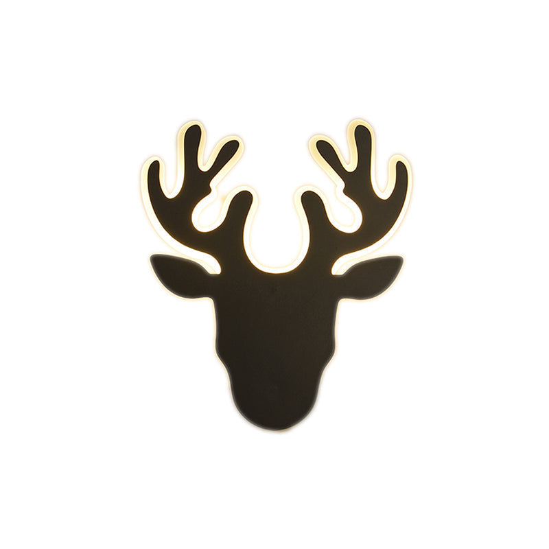 Sikunuo | Black/White Antler Wall Light Contemporary Acrylic LED Wall Lamp in Warm/White Light