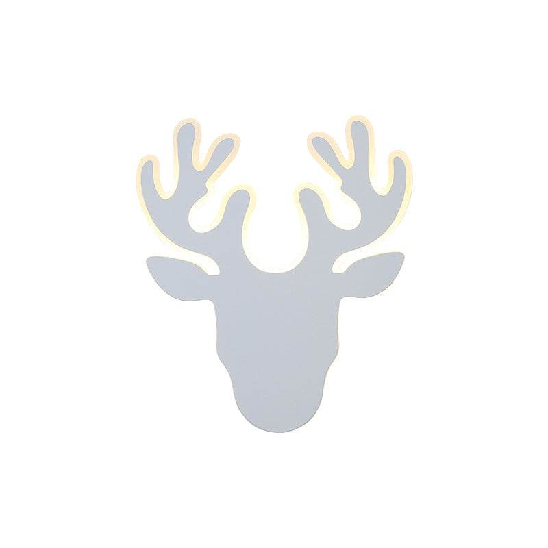 Sikunuo | Black/White Antler Wall Light Contemporary Acrylic LED Wall Lamp in Warm/White Light