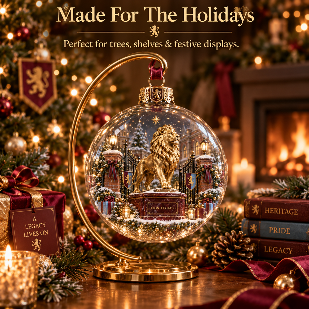 Pride & Tradition Light-Up Football Christmas Globe Ornament