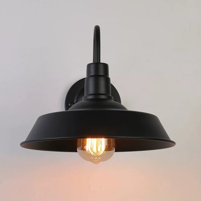 Sikunuo | Single Bulb Wall Lamp Vintage Pot Cover Iron Wall Mounted Lamp for Restaurant