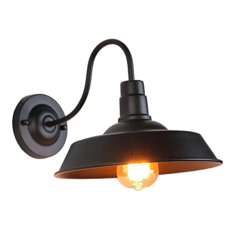Sikunuo | Single Bulb Wall Lamp Vintage Pot Cover Iron Wall Mounted Lamp for Restaurant