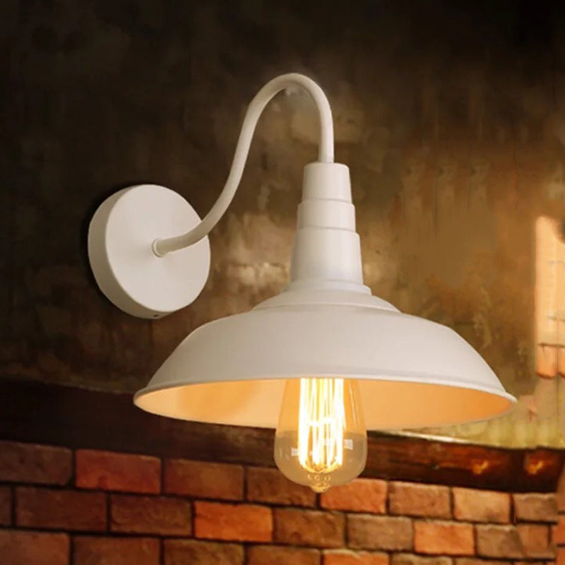 Sikunuo | Single Bulb Wall Lamp Vintage Pot Cover Iron Wall Mounted Lamp for Restaurant