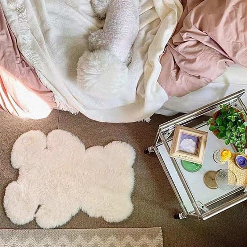 Sikunuo | Beer Shape Solid Carpet Multi Color Calming Area Rug Cotton Blend Pet Friendly Machine Washable Rug for Kids Bedroom