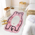 Sikunuo | Multicolored Cartoon Cat Carpet Cotton Blend Trend Carpet Washable Pet-Friendly Carpet for the Children's Room