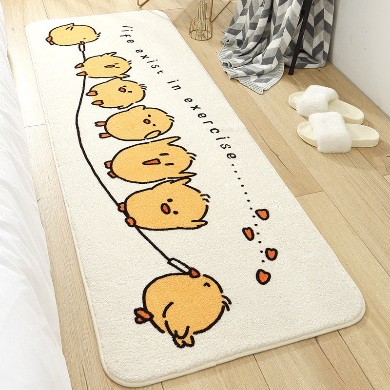 Sikunuo | Colorful beautiful carpet polypropylene cartoon animal pattern rug non-slip washable area rug for children's bedroom