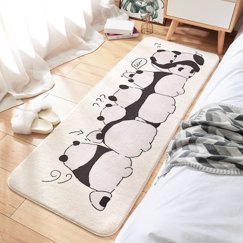 Sikunuo | Colorful beautiful carpet polypropylene cartoon animal pattern rug non-slip washable area rug for children's bedroom