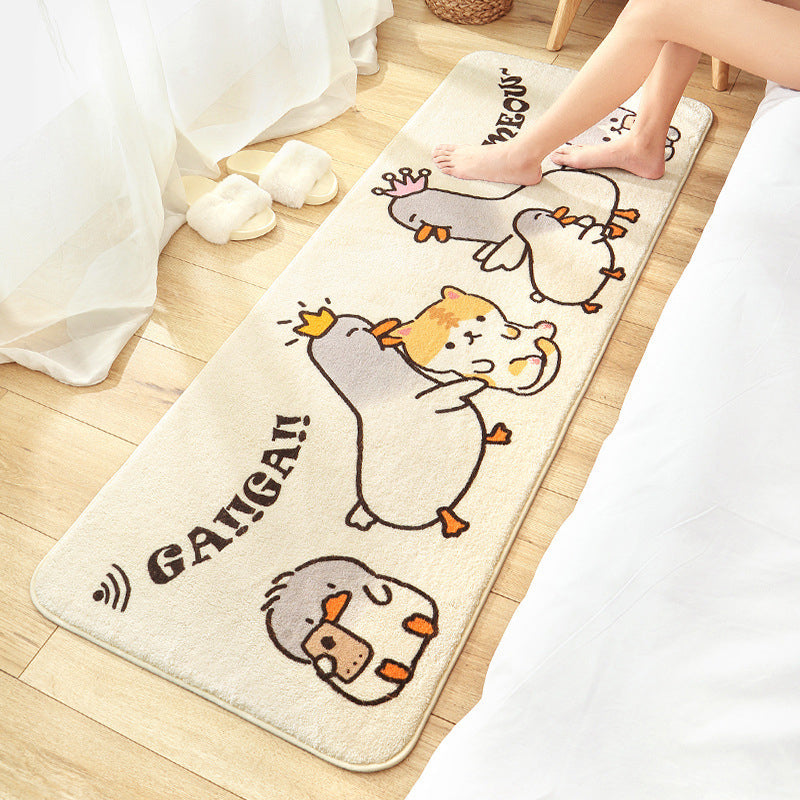 Sikunuo | Colorful beautiful carpet polypropylene cartoon animal pattern rug non-slip washable area rug for children's bedroom