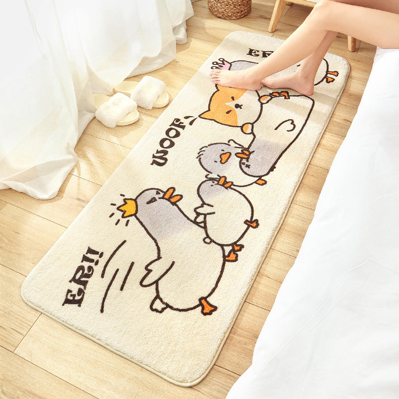 Sikunuo | Colorful beautiful carpet polypropylene cartoon animal pattern rug non-slip washable area rug for children's bedroom