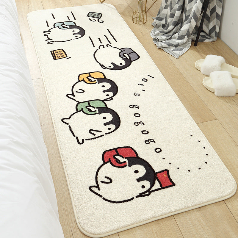 Sikunuo | Colorful beautiful carpet polypropylene cartoon animal pattern rug non-slip washable area rug for children's bedroom