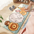 Sikunuo | Comfort Children's Room Carpet Multicolored Cartoon Animal Area Rug Synthetic Easy Care Pet-Friendly Rug