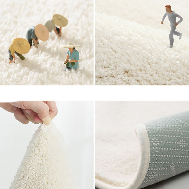 Sikunuo | Creative Cartoon Plant Pattern Carpet Multicolored Polyester Carpet Non-slip Backing Pet-friendly Carpet for Children's Room