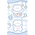 Sikunuo | Relaxing Cartoon Bear Print Rug Multicolored Cotton Blend Rug Machine Washable Pet-Friendly Rug for Kids Room